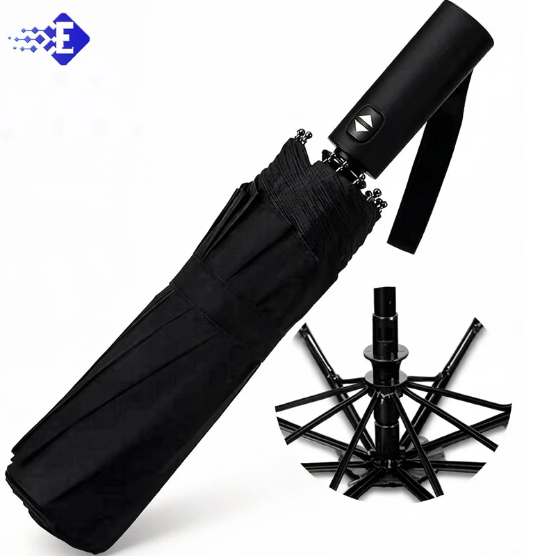 12-Layer Double Layer Large Canopy Umbrella Fully Automatic Folding UV Protection Sun Shade Unisex Dual-Use Sunscreen Umbrella