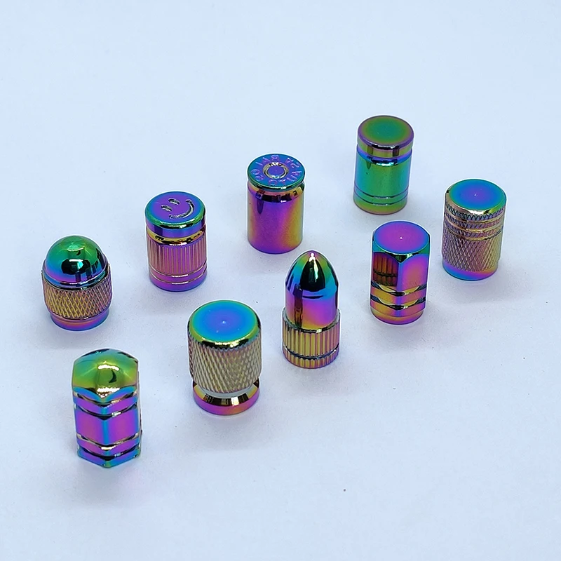 Multicolor Tire Valve Stem Caps, Universal Stem Covers, DIY Acessórios, apto para carros, SUVs, bicicleta, bicicleta, caminhões, motocicletas, 1pc