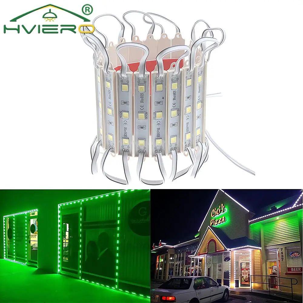 20X 5050 3LED Patch Module Waterproof IP65 DC 12V White Warm Light RGB Logo Super Backlight Module Lighting Advertising Box Sign