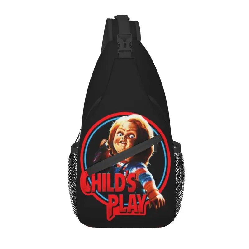 

Child's Play Chucky Sling Chest Bag Custom Horror Movie Crossbody Shoulder Backpack for Men Cycling Camping Daypack