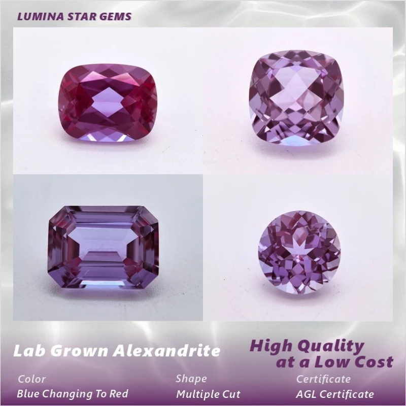 

Lab Grown Alexandrite Gemstone Oval Cut Color Change Green to Purple for Lab Grown Sapphire Jewelry Making Wholesale AGL