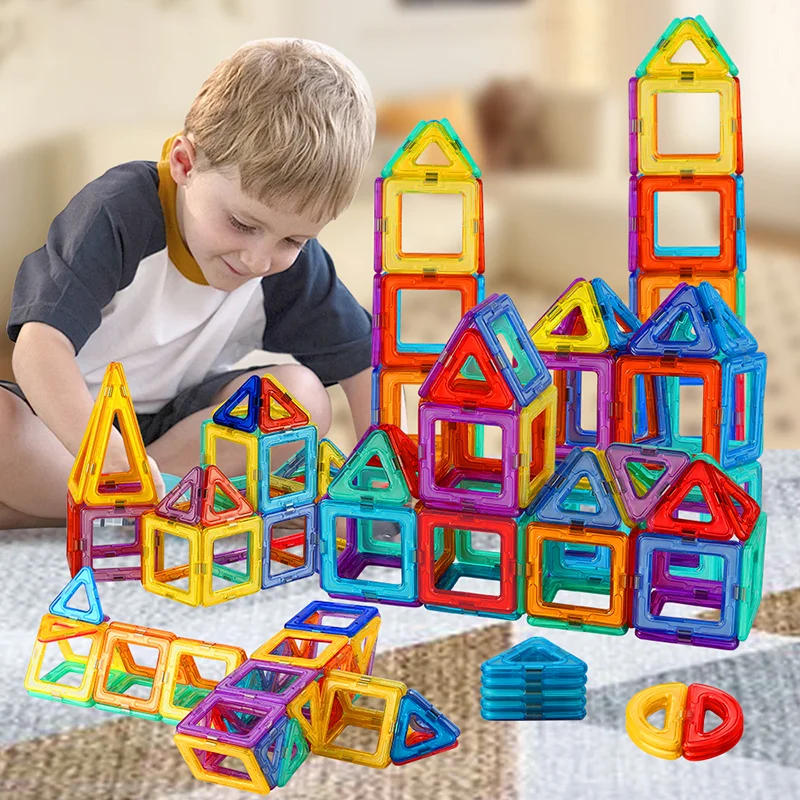 Blocchi magnetici di grandi dimensioni e dimensioni mini magneti fai da te giocattoli per bambini set di costruzioni di design regali per bambini che imparano