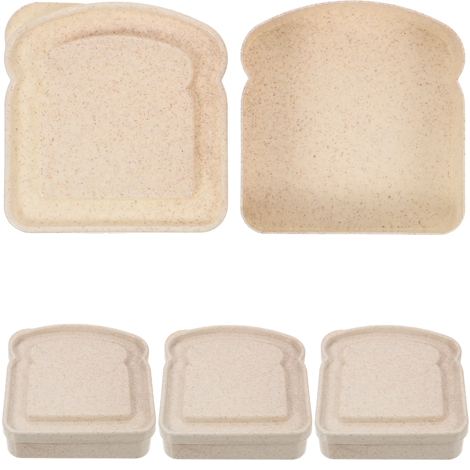 

4pcs S wich Box Food Containers Bread ganizer Portable Meal Case Sealed Storage Fresh Keep Fruit Holder Outdoor Picnic Lunch