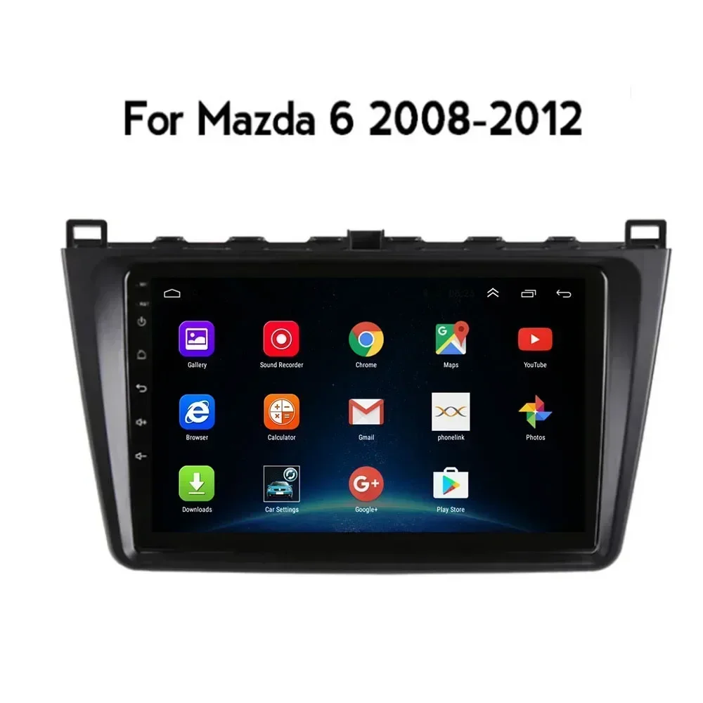 Autoradio pour Mazda 6 GH 2007-12, Android 13, Octa Core, Stéréo, DVD, Navigation GPS, Lecteur, Limitation, Auto Carplay, 2Din