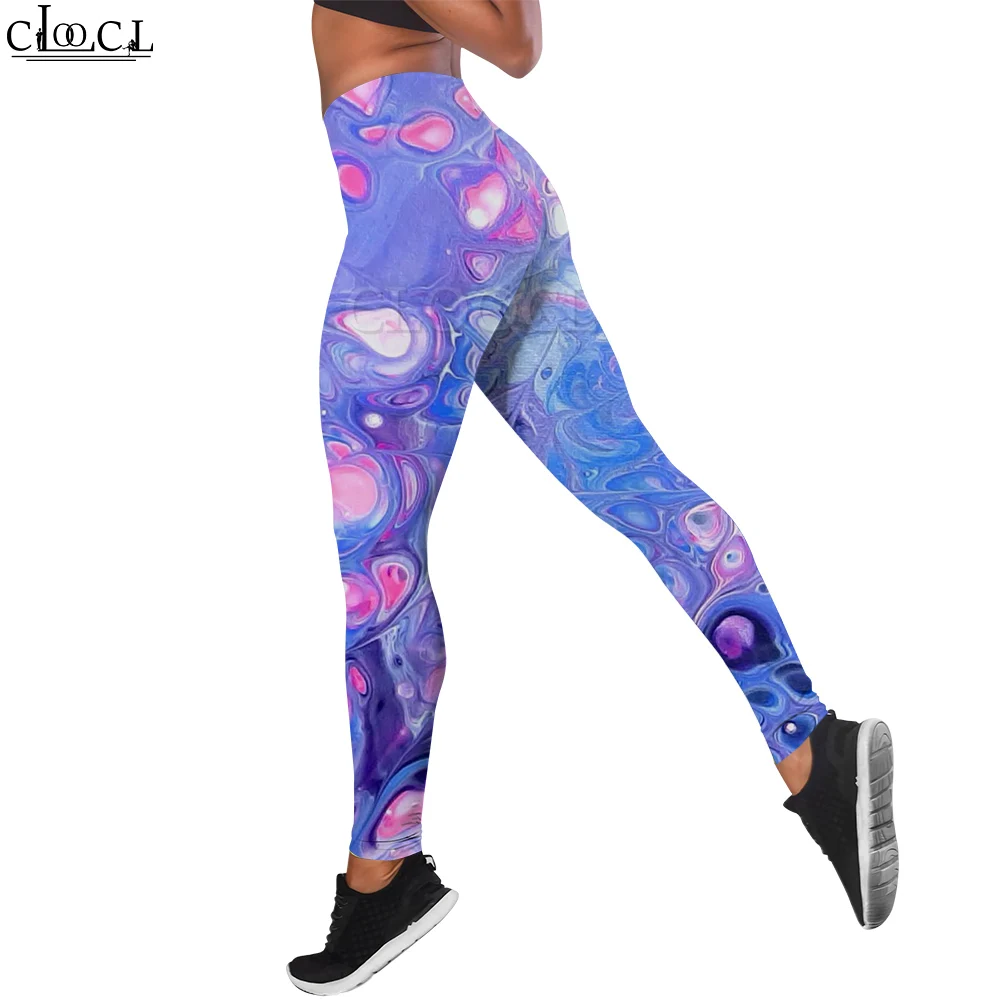 CLOOCL Modern Leggings Abstract Texture Graphic Print Legging Push Up Leggings Women Fitness Pants Lady Yoga Pants