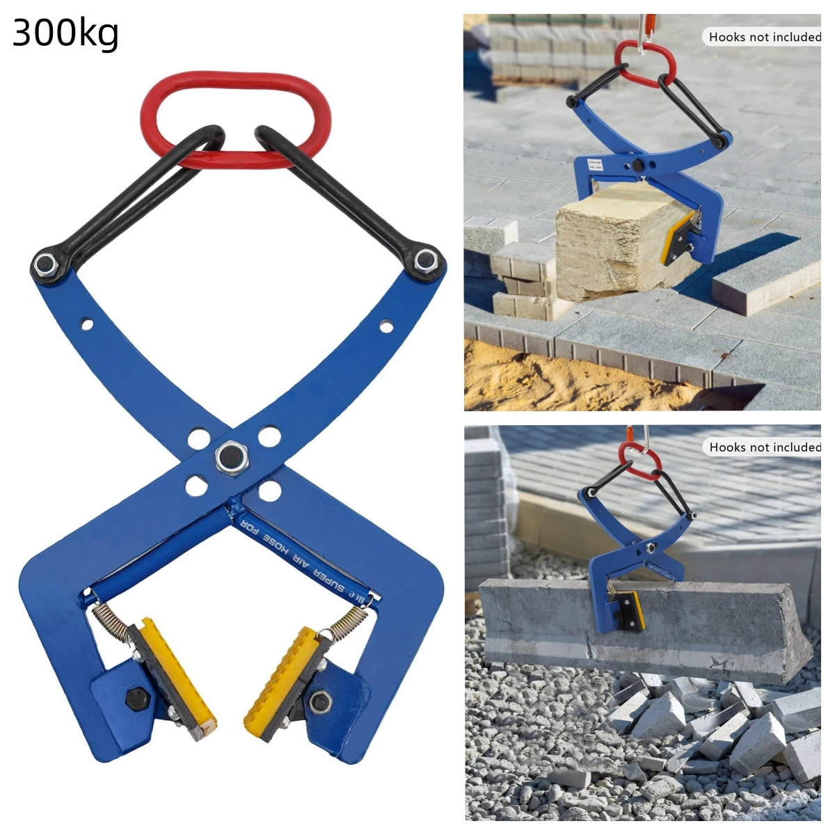 

Stone Clamp Pliers,300kg Stone Lifting Clamp with Lifting Ring , Adjustable Stone Clamp Pliers Tool, Jaw Opening 10-30cm