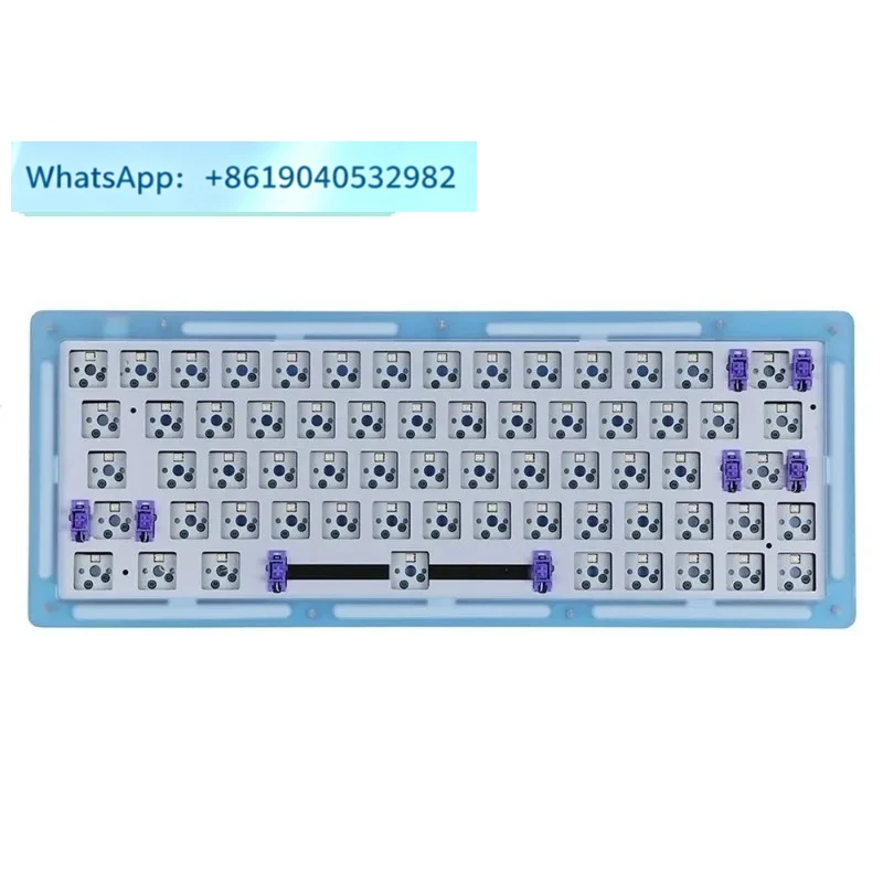 ACR64 60% 64 Keys Gasket Mount Hotswap Mechanical Keyboard Kit with Acrylic Stacked Case 3/5-Pin