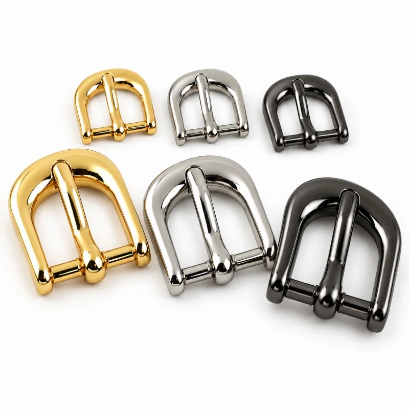 5/10/20Pcs 14/16/20mm Metal Pin Buckles Leather Belt Buckle Replacement Waist Strap Fastener Prong Closure Repair DIY Hardware