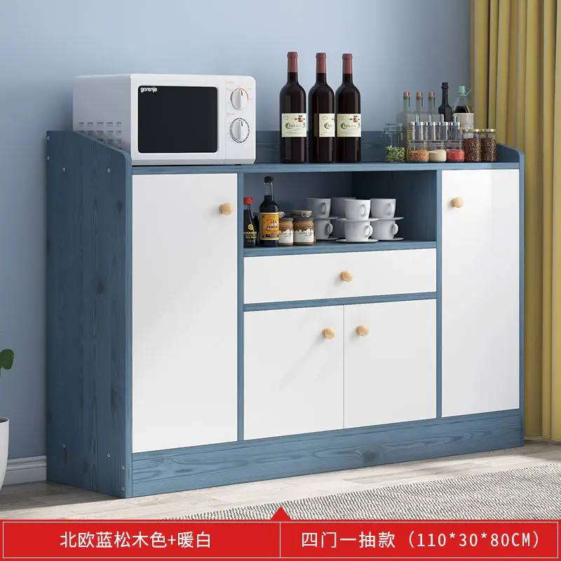 Side cabinet, wine cabinet, cupboard, modern simple household kitchen, stove, tea cabinet, living room against the wall