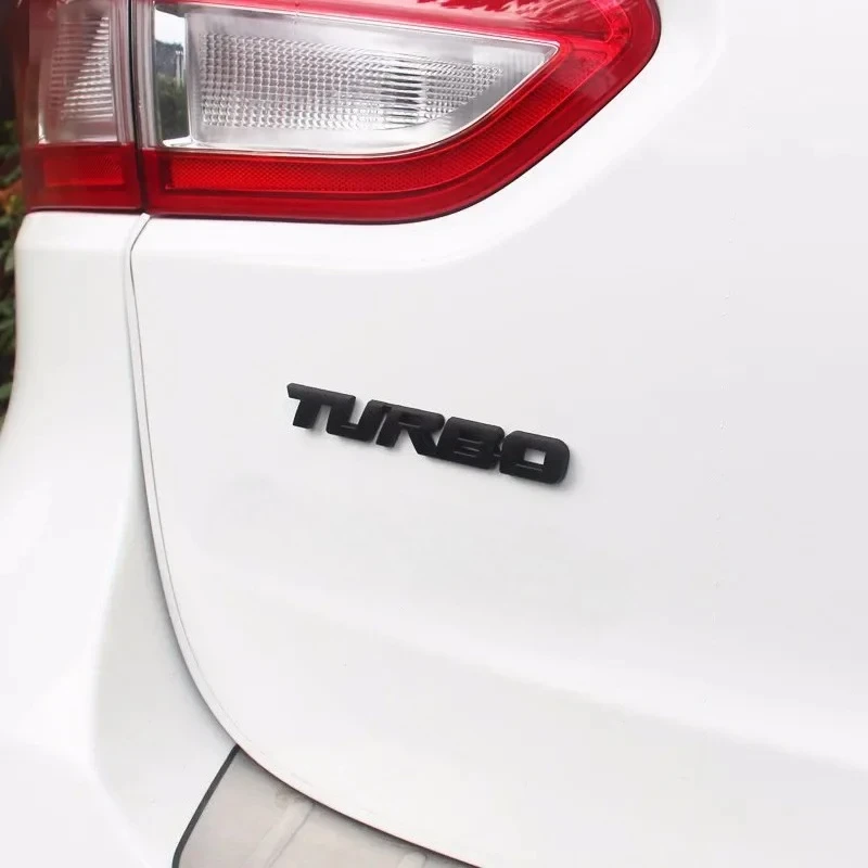1PC 3D Chrome Zinc Alloy Turbo Boost Metal Emblem Badge Sticker Car Body Styling Auto Decor Accessory