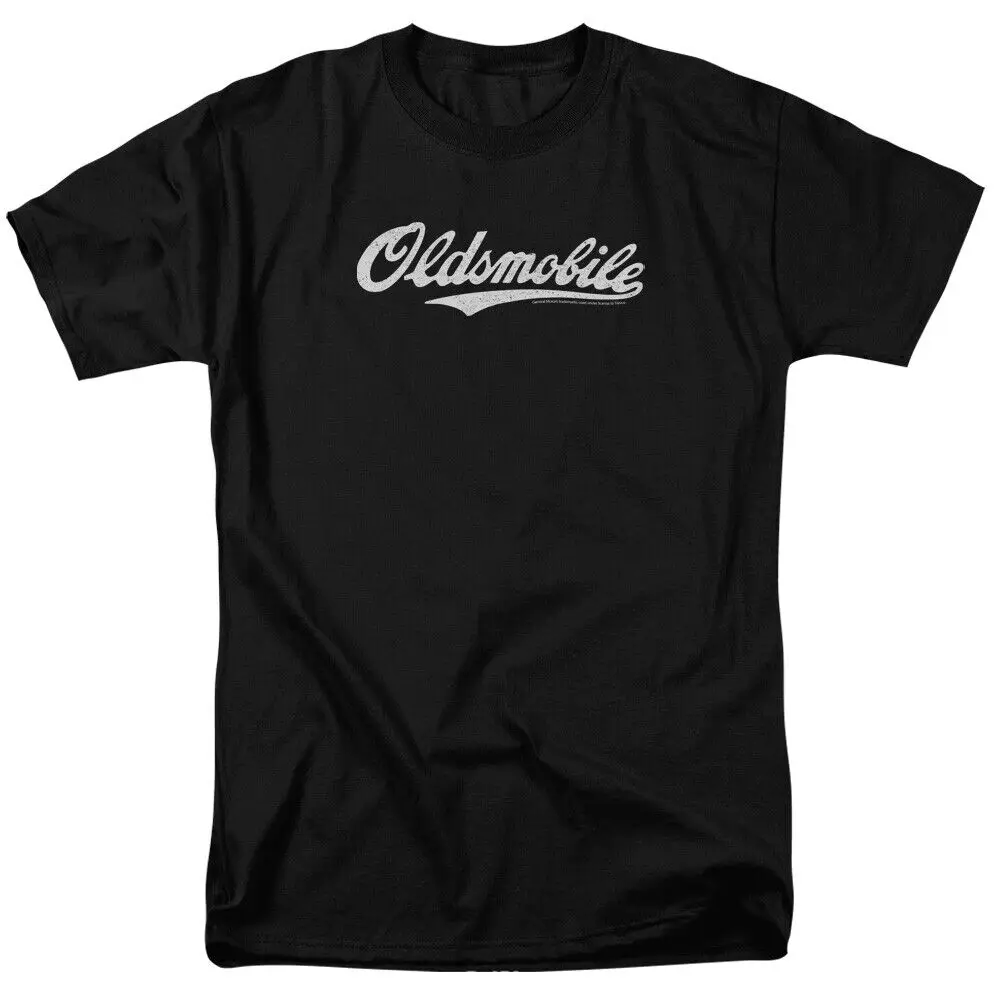 Oldsmobile Cursive Logo T Shirt Mens Licensed Auto Car Black