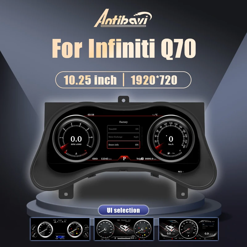 Digitale Dashboard For Infiniti Q70 Auto Lcd Paneel Snelheidsmeter Virtuele Cockpit Voor