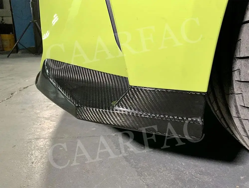 ألياف الكربون الجافة اكسسوارات السيارات الجبهة حافة مصد السيارة الفاصل اللوحات المئزر لسيارات BMW G80 G82 G83 M3 M4 2021 + مجموعات هيكل السيارة #5