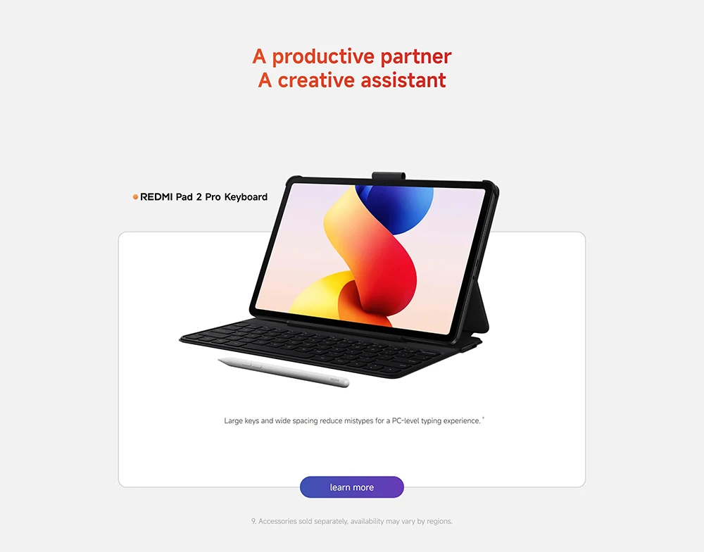 Xiaomi Redmi Pad 2 Pro 5g Global Version Tablet 8Gb 256Gb Advanced 4Nm Processor with 5G+Esim 12.1" 2.5K Crystal-Clear Display 12000Mah Battery