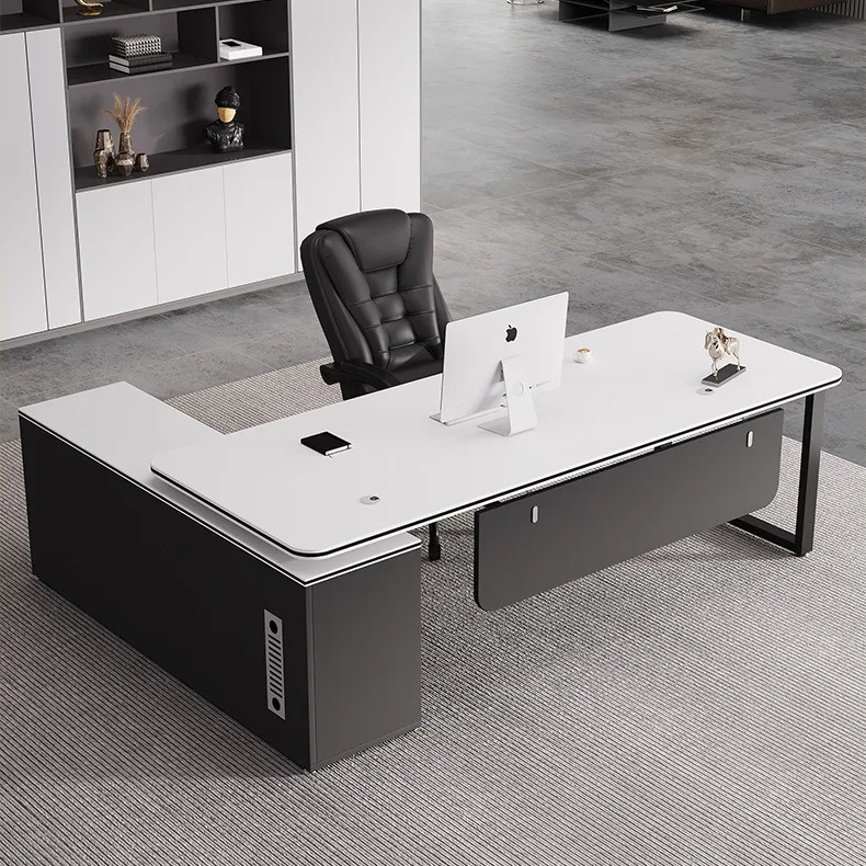 Office simple modern furniture supervisor desk and chair combination manager