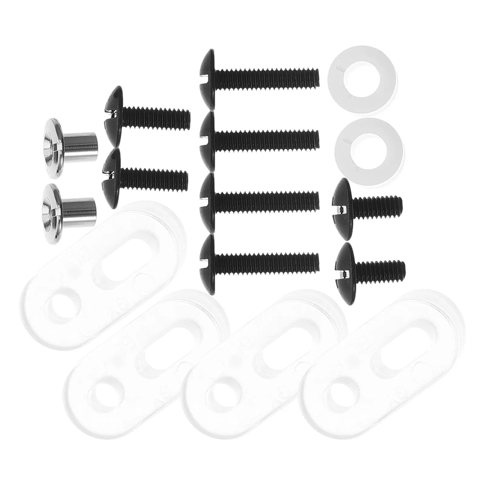 

24Pcs Ice Hockey Accessories Repair Kit Easy Install Visor Clips Stainless Steel Screws Nuts Washers Gaskets for Hockey Football