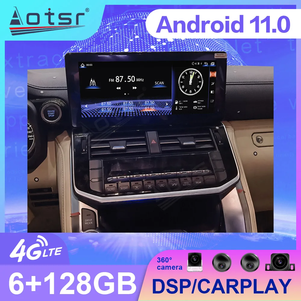 

Android 11 Car Multimedia For Toyota Land Cruiser LC300 2021 2022 Carplay OTA GPS Navi Auto Audio Radio Player Stereo Head Unit