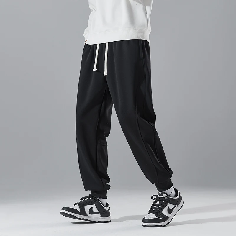 

Весенне-осенние мужские модные повседневные брюки, хлопковые свободные спортивные штаны в стиле хип-хоп, спортивные брюки для фитнеса на открытом воздухе с эластичной резинкой на талии