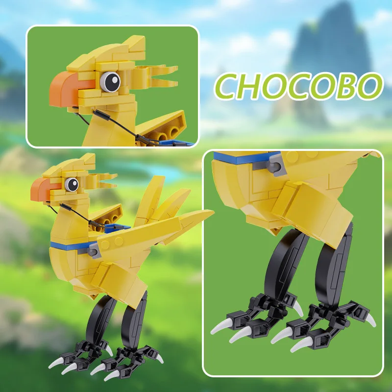 Game Final MOC Birds Fantasyed Chocobo Building Blocks Ideas Educational Toys for Children Kids Gift Toy