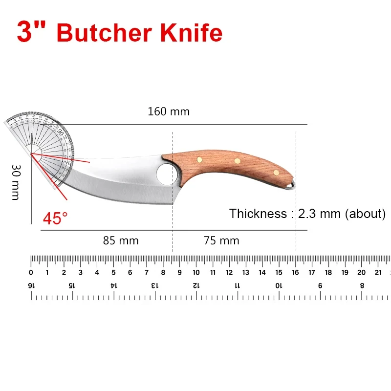 Chef Knife BBQ Slicing Fish Fruit Boning Butcher Knife Cleaver Meat Cut Vegetable Utility Knife Hand Forged Blade Kitchen Knives