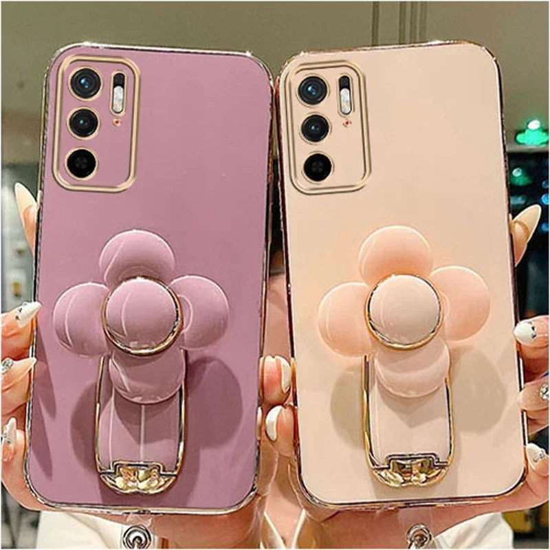 Rotating Windmill Gold Plated Case For Samsung Galaxy A14 A24 A34 A54 A15 A25 A34 A54 A33 A53 A32 A52 A33 A22 A13 Silicone Cover