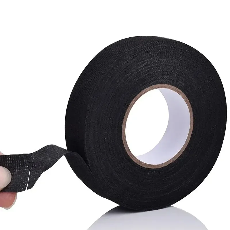 Electrical Tape Heat Resistant Harness Tape Adhesive Cloth Tape Waterproof Tape Insulating Automotive Fabric Cloth Tape 15M