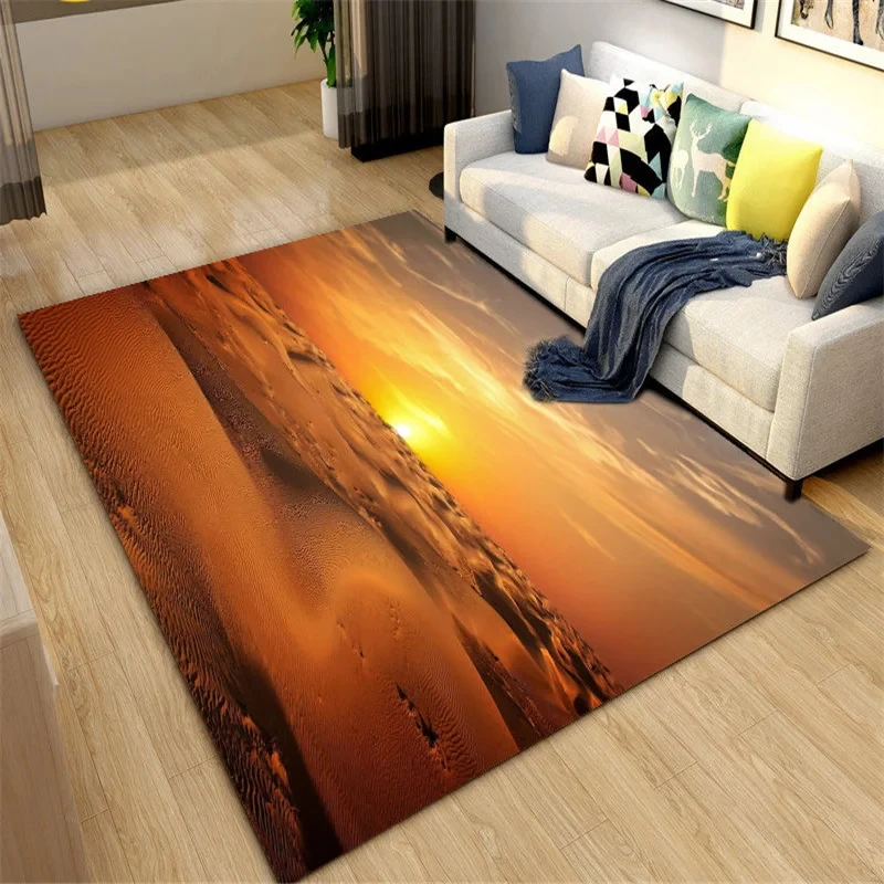 Nature Scenery Desert Carpet Living Bedroom Home Decor Sofa Mat Non-slip Bathroom Bedroom Kitchen Floor Mat Hallway Doormat