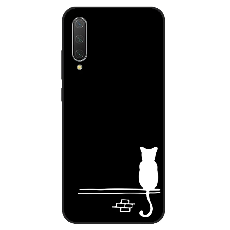 Case For Xiaomi Mi 9 Lite Case soft Silicone Printed Cover For Xiaomi Mi 9 Lite black Phone Case Cover bumper For Xiaomi Mi cc9