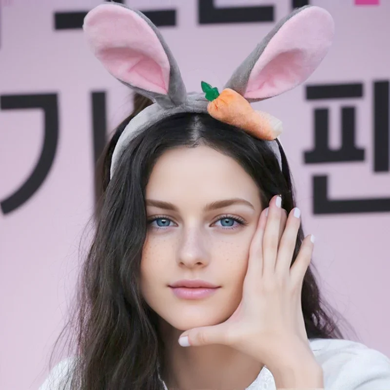 Easter Light Up Cute Rabbit Headband Masquerade Concert Happy Easter Hair Accessories For Men Girls Kids LED Glow Bunny Hairband