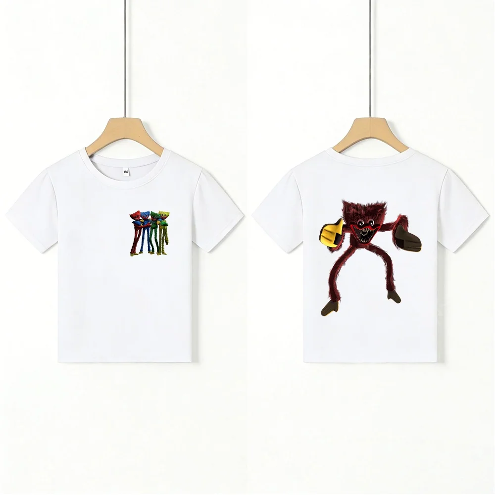 Camiseta para niños con estampado de Huggy Wuggy (Poppy Playtime), algodón premium, diseño único, la mejor opción para ropa informal infantil.