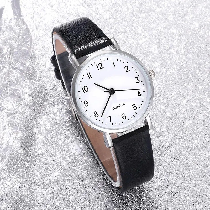 Women Simple Watches Leather Strap Quartz Wristwatches Fashion Ladies Dress Bracelet Watches Casual Female Clock Gifts