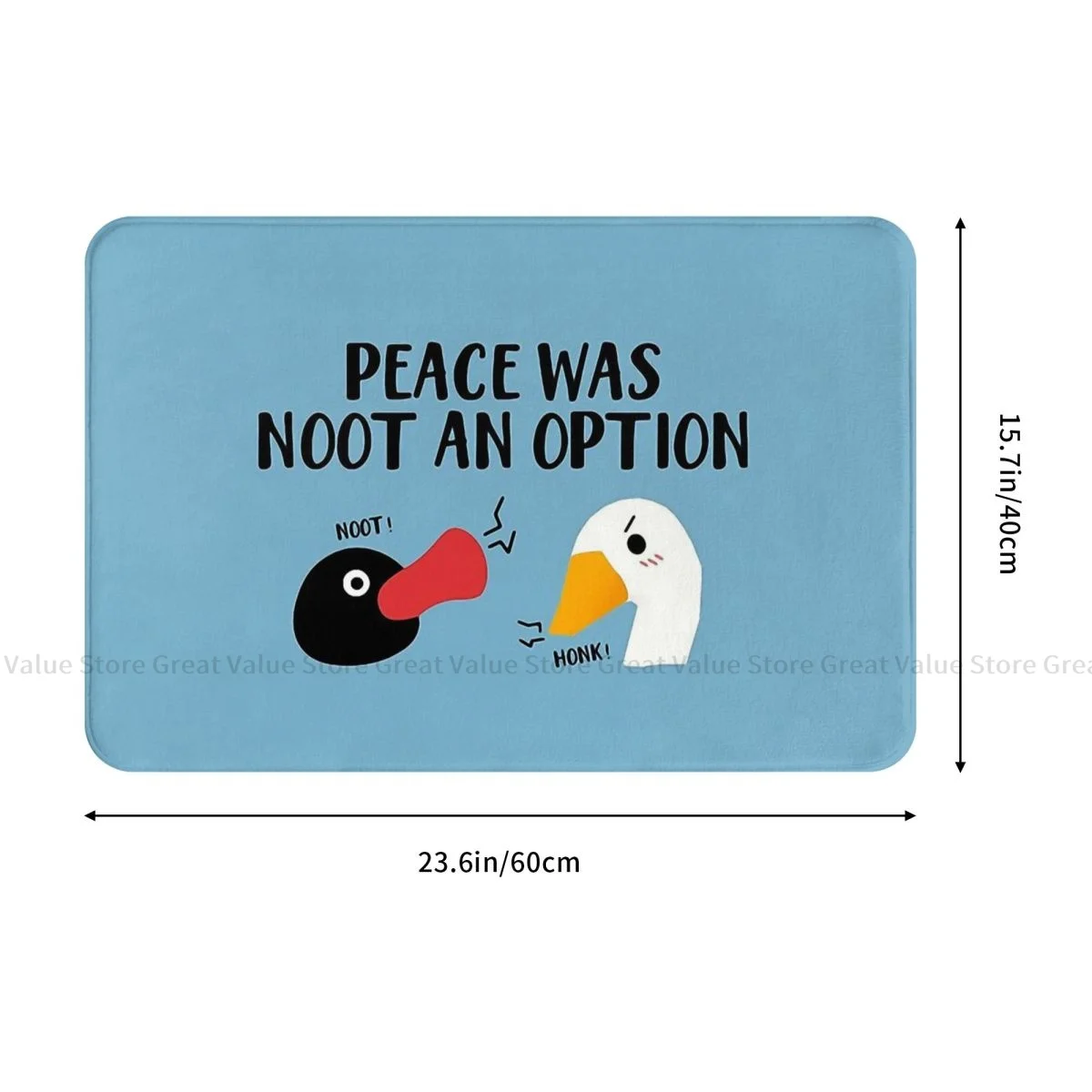 Untitled Goose Honk Bell Game Non-slip Doormat Peace Was Noot An Option Living Room Kitchen Mat Carpet Flannel Modern Decor