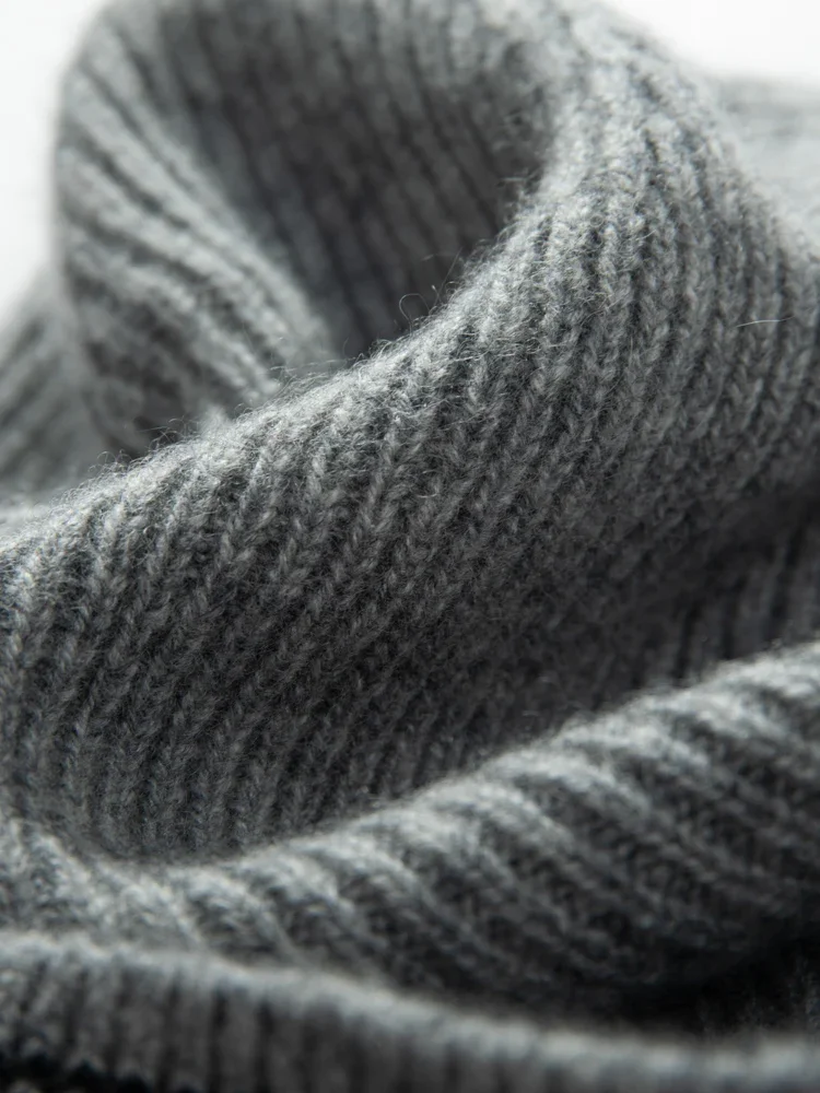 100% Premium Cashmere Knitted Beanies Women Men Trawler 2024 Autumn Winter Hat Soft Warm Ribbed Fisherman Hair Bonnet