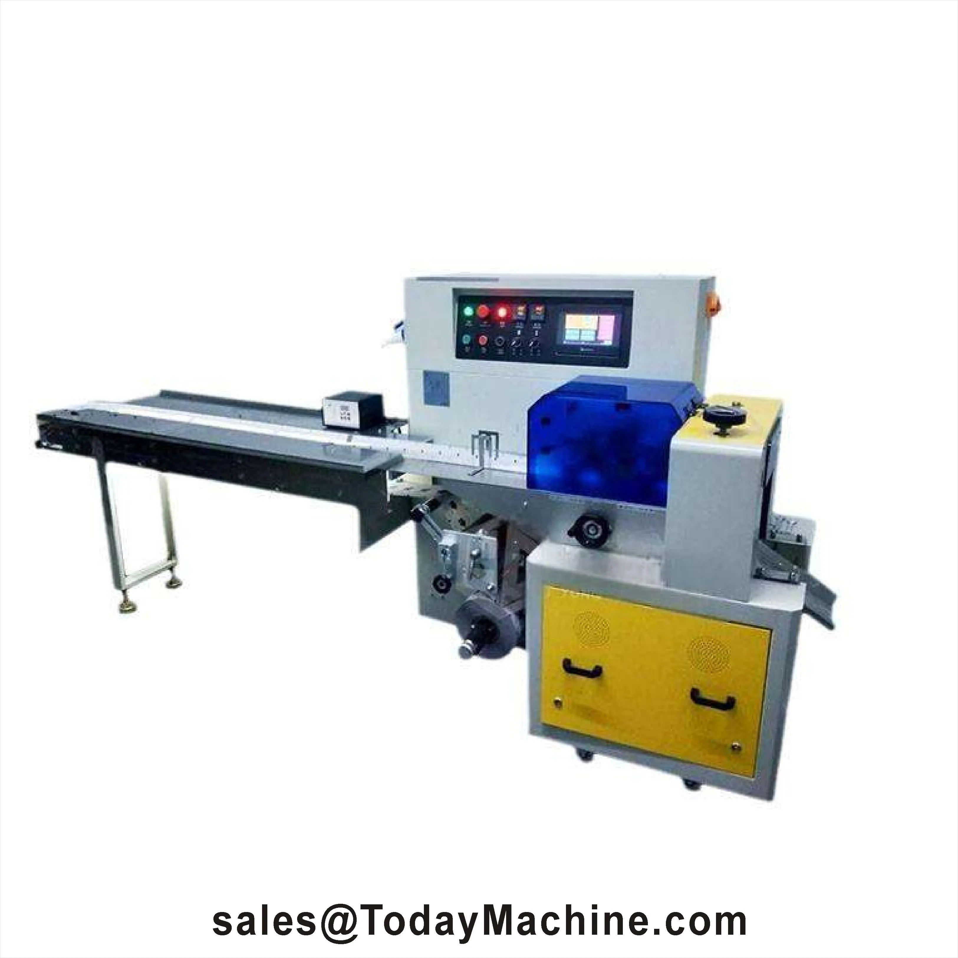 Horizontal Flow Wrapping Machine for Disposable Fork Knife Chocolate Flow Wrap Packing Machines Food Packaging Sealing Machine