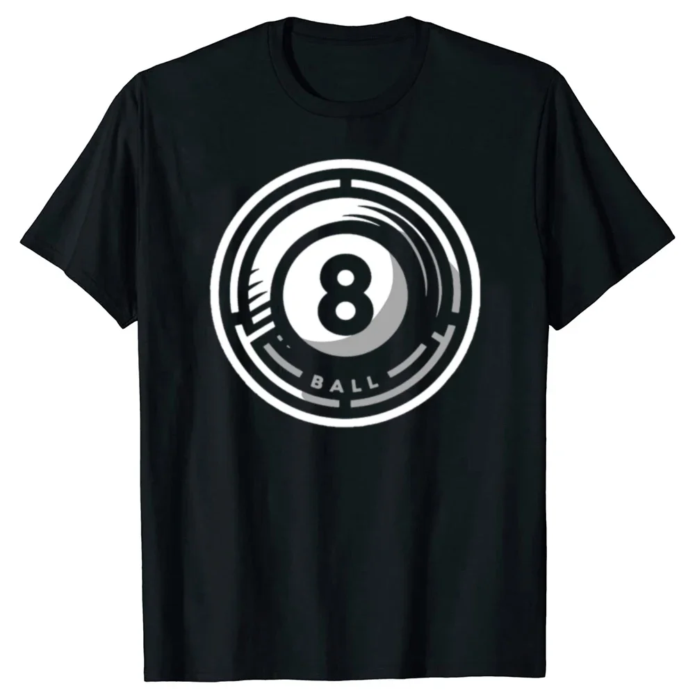 

Fun 8 ball graphic printed T-shirt, summer men's fashion casual T-shirt 100% cotton top short sleeve