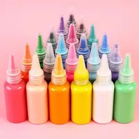 24 Color 100ml Fluid Acrylic  Pouring Paint Violent Bear DIY Creative Graffiti Art Painting Paint Art Supplies