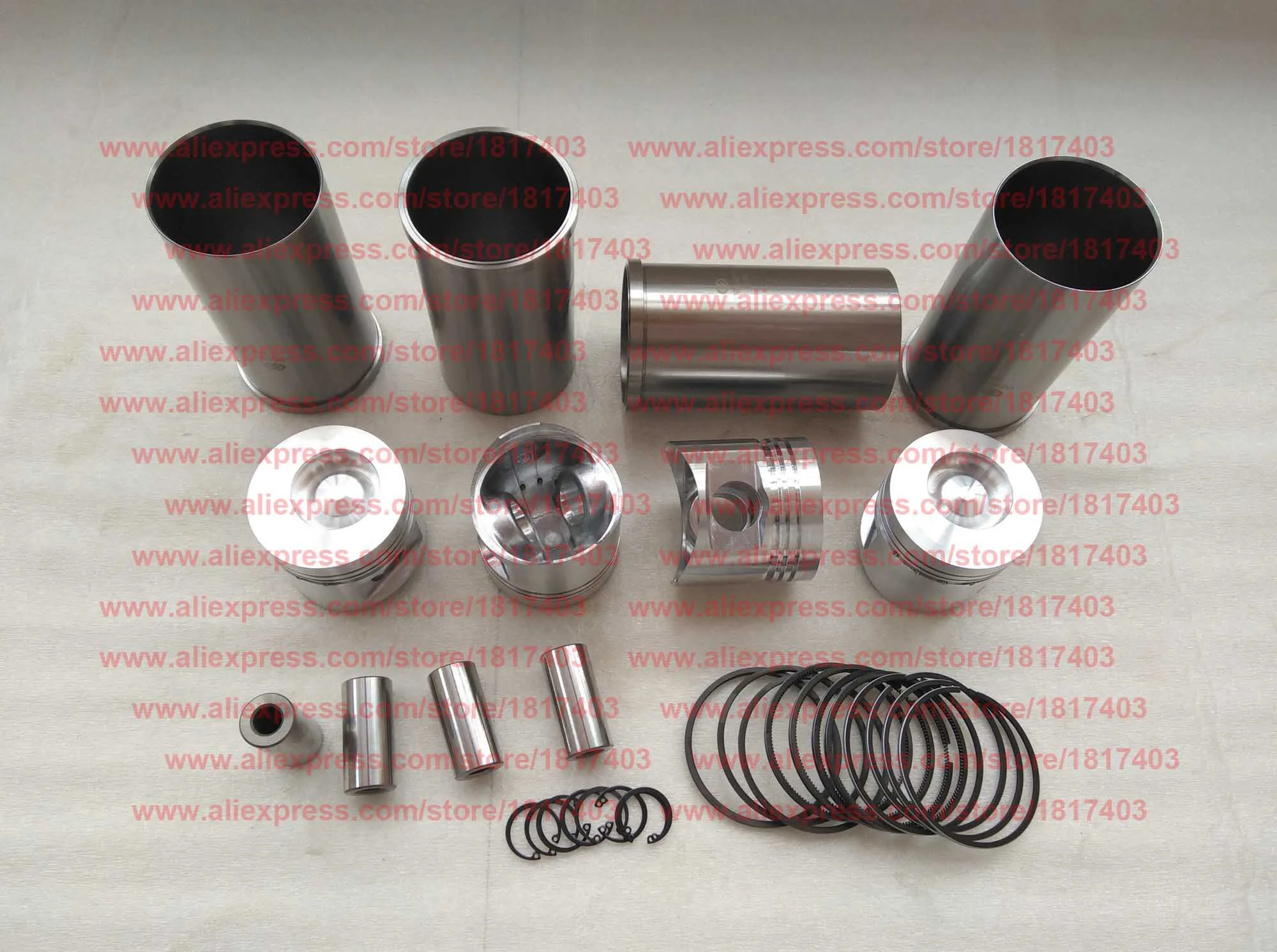Yangdong YND485 Piston + Cylinder sleeve + Piston ring + Piston pin + Circlip , YND485 ( direct-injection model )