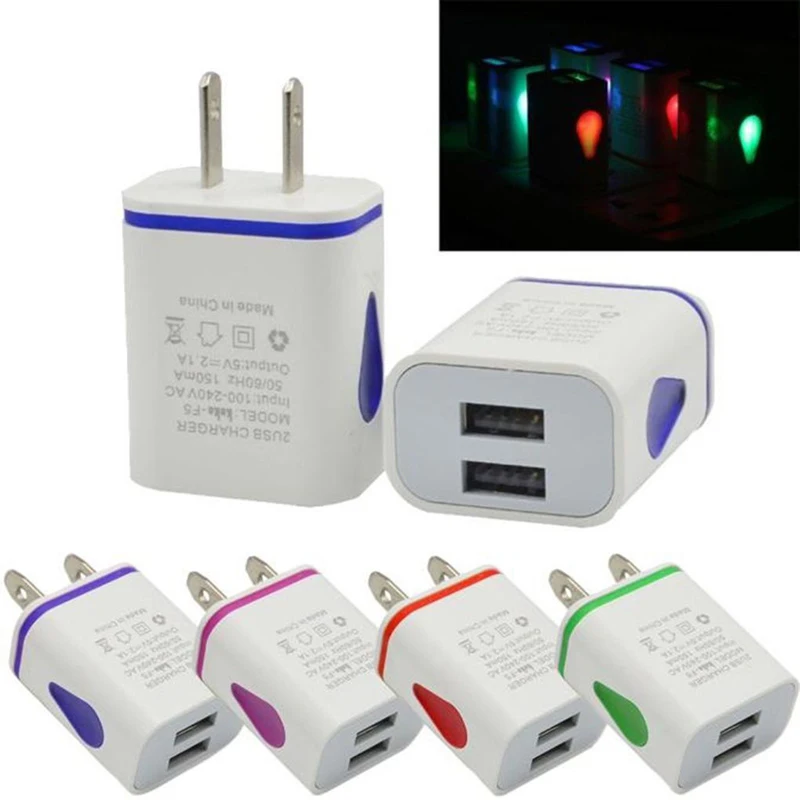 Cargador de pared de viaje universal con doble puerto USB