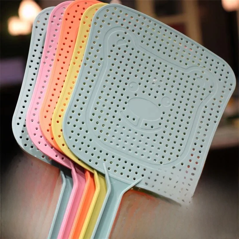 Extra Large Thickened Plastic Fly Swatter Flexible Anti-slip Handle Cow Tendon Unbreakable Long Pole Home Use Insect Killer