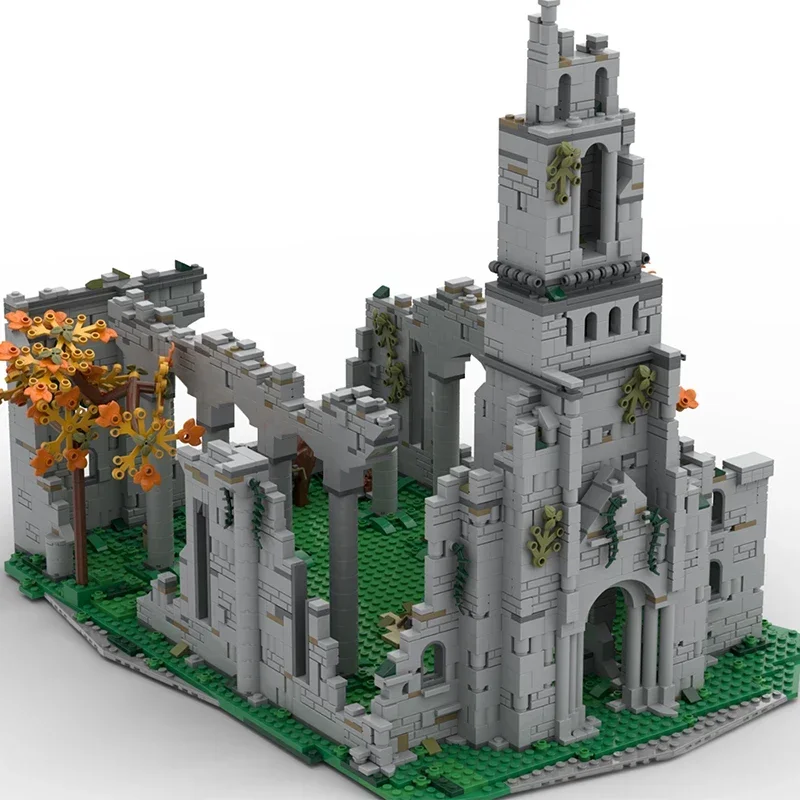 MOC Die Mittelalterliche Kirche von Elleh Bausteine Set Schloss Architektur Kathedrale Haus Ziegel
