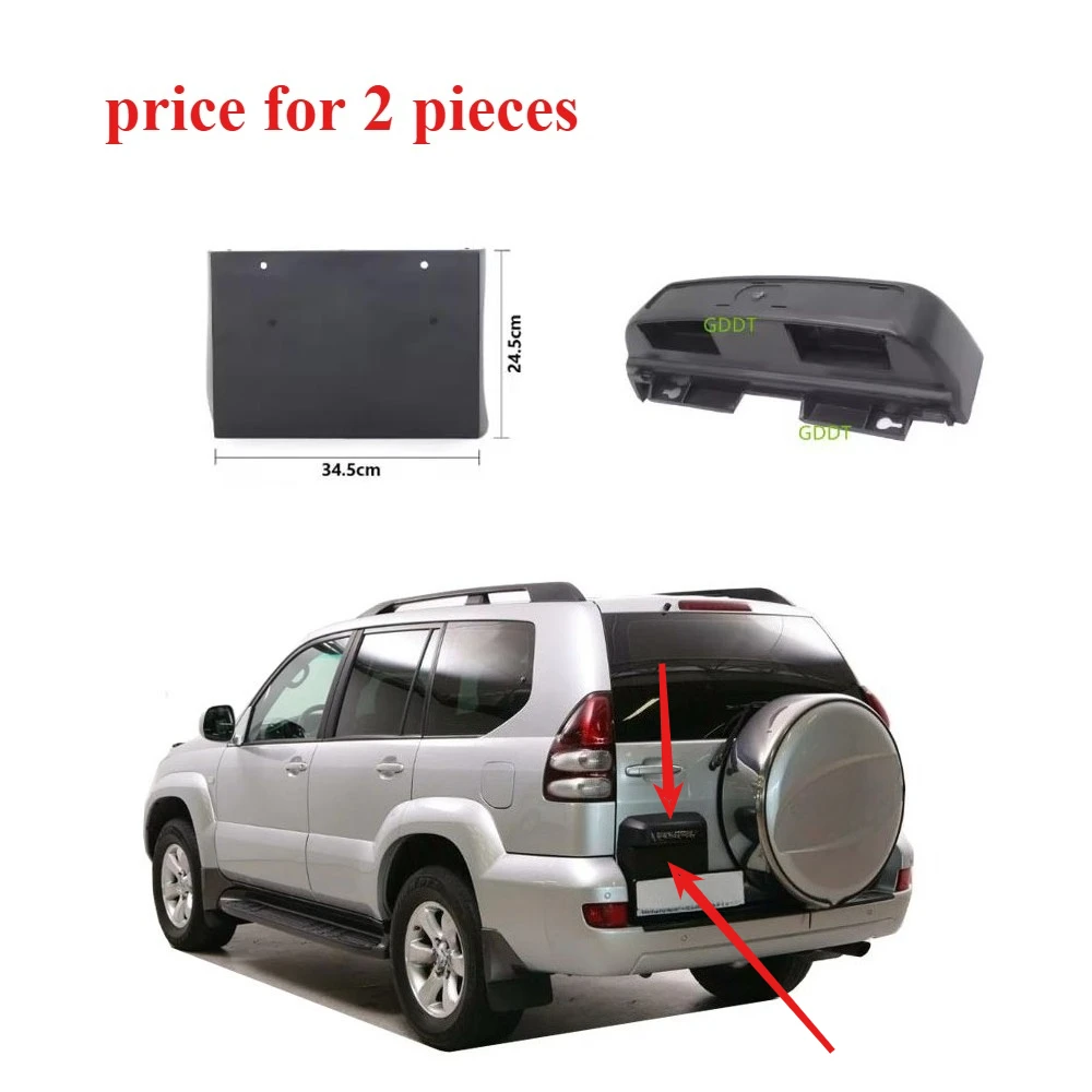 

2 PIECES Tail Gate License Plate Light for Toyota Land Cruiser Prado Lc120 2003-2009 Rear License Plate Frame for Lexus GX470