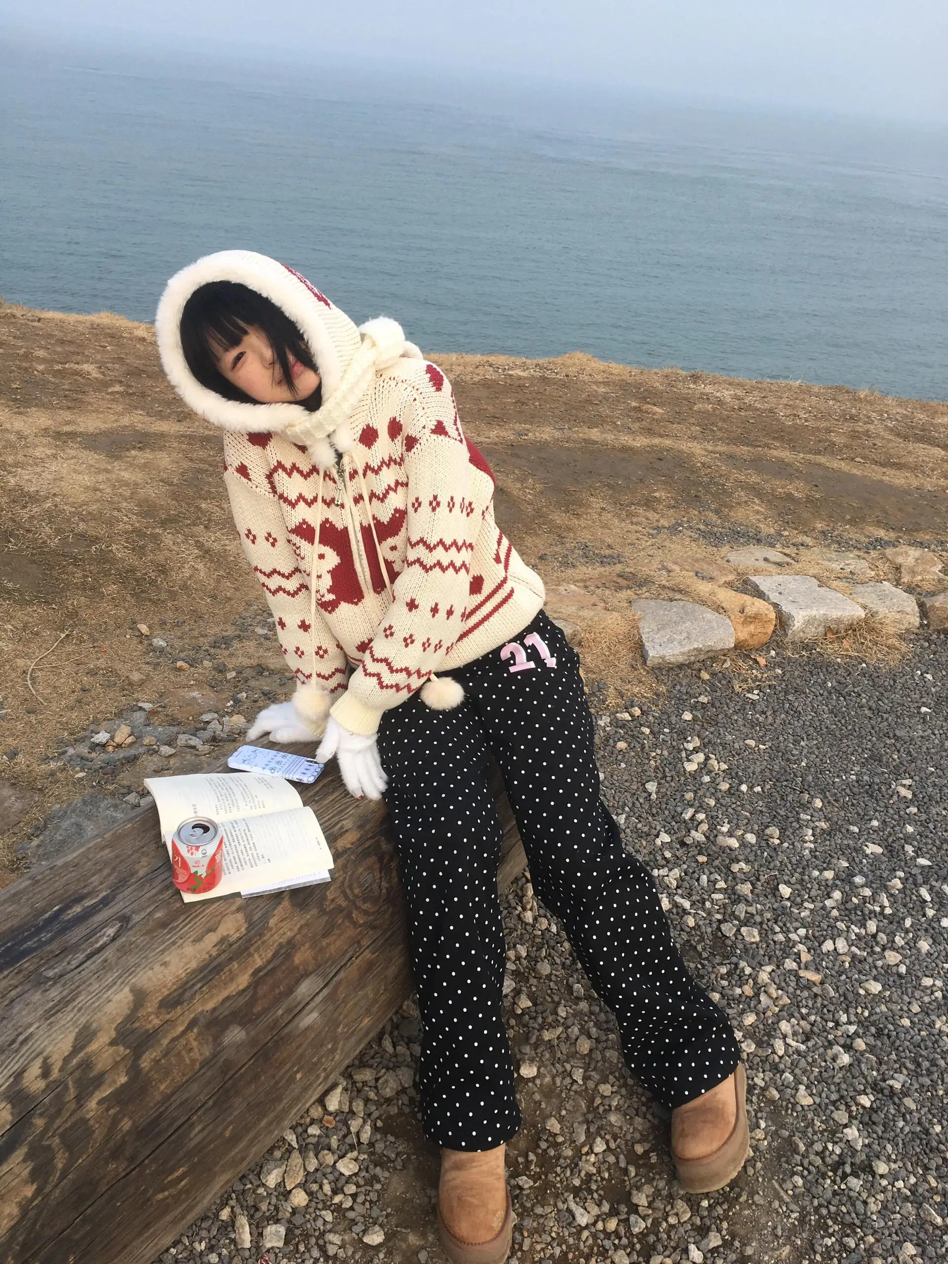 

Japanese Sle College Preppy Knitted Hoodie Women's Winter Long Sve ort Skirt Cisas Aosphere Sweater Cardigan