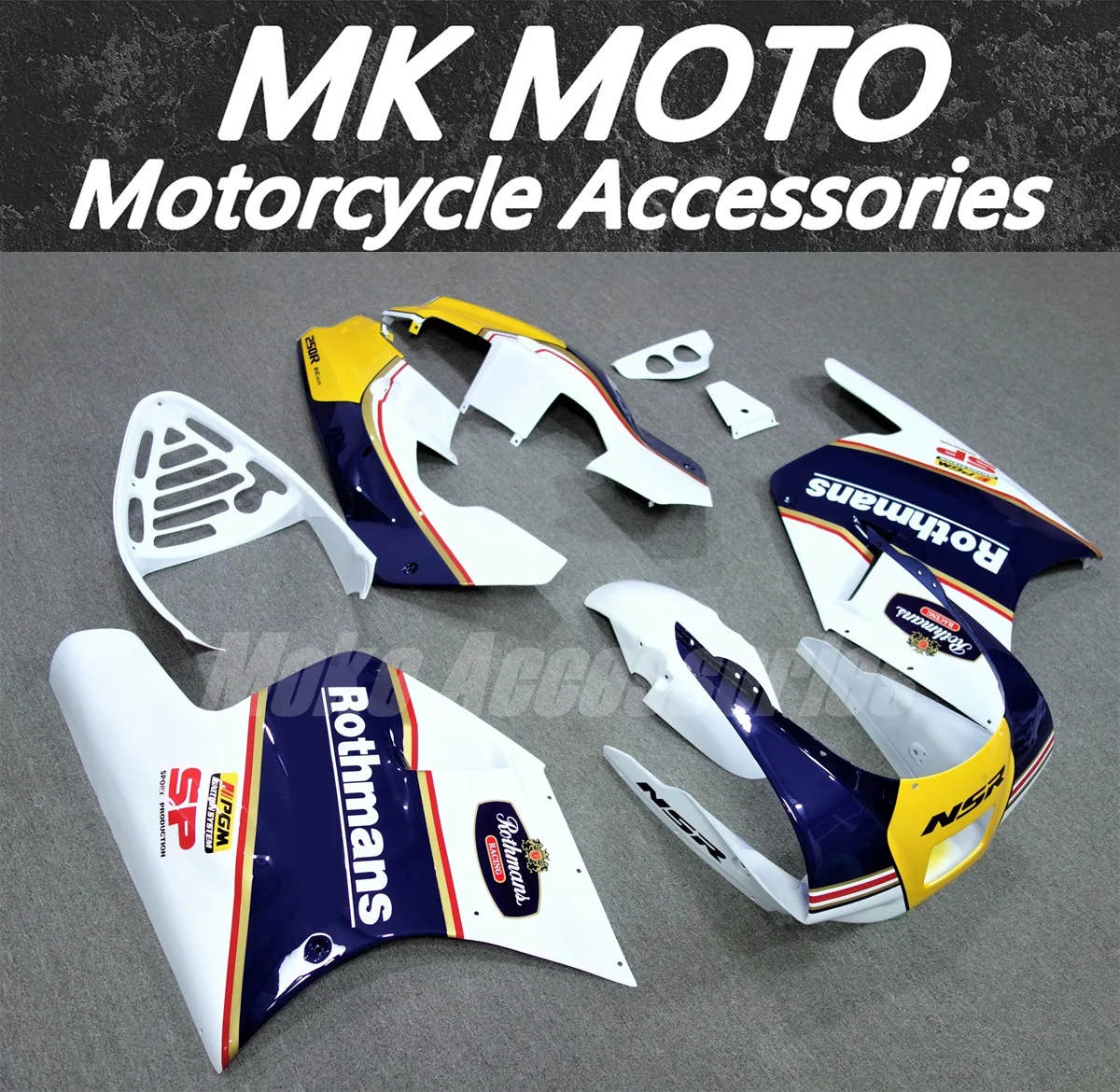 Motorcycle Fairings Kit Fit For NSR MC18 Bodywork Set High Quality Abs Handmade mould Blue White