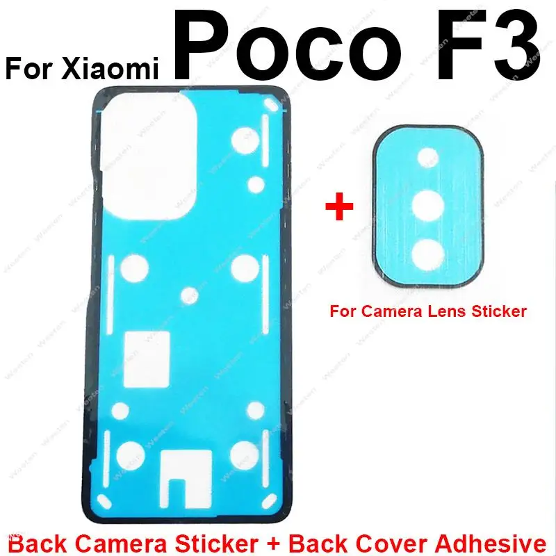 Rear Battery Housing Door Cover Adhesive Glue For Xiaomi POCO X2 X3 X3Pro NFC M4 F2 Pro F3 X4 GT Back Camera Lens Sticker Tape