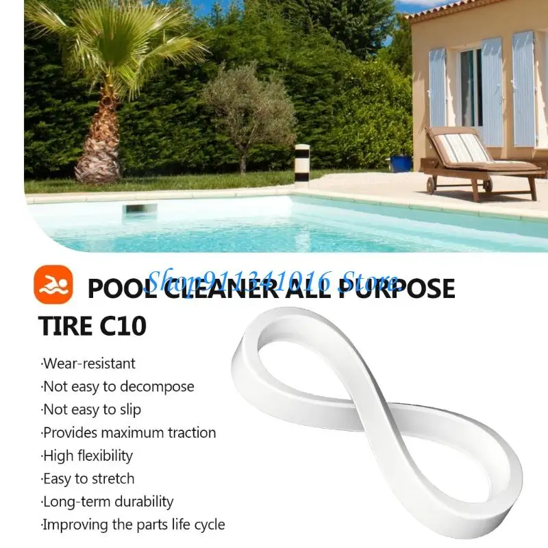 Pool Cleaner Wheel Tire Set for Polariss 180 280 360 380 C10 Models Rubber Tires