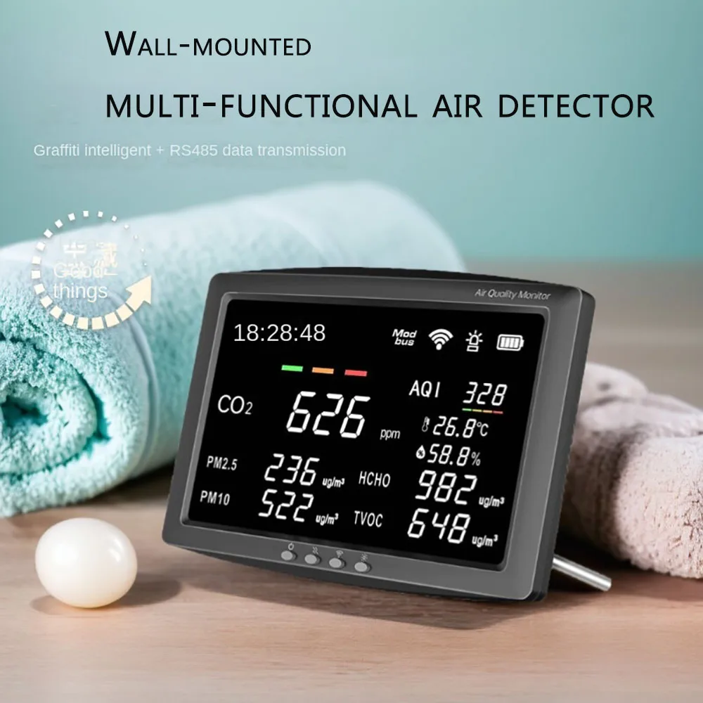 

New graffiti intelligent APP control RS485 data transmission wall-mounted multi-functional air detector