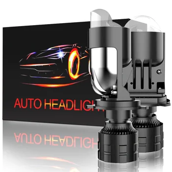 2023 New Car Motorcycle H4 Hi-Lo Headlight Laser Mini Dual Projector Lens High Power LED Fog Light 25000LM For Automotive Moto