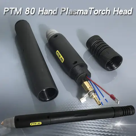 PTM-80 Plasma Cutting Gun Iptm60 Air Cooled Gas Torch for Machine PTM80 Non-HF Plasma Cutting Torch Straight Head CNC 80A