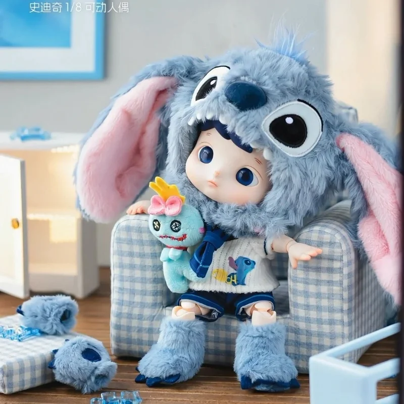 

Bubble Mart Hacipupu Stitch 1/8 мобильная кукла плюшевая слепая коробка игрушка орнамент ручной работы подвижный экшн-настольный коллекционный орнамент подарки