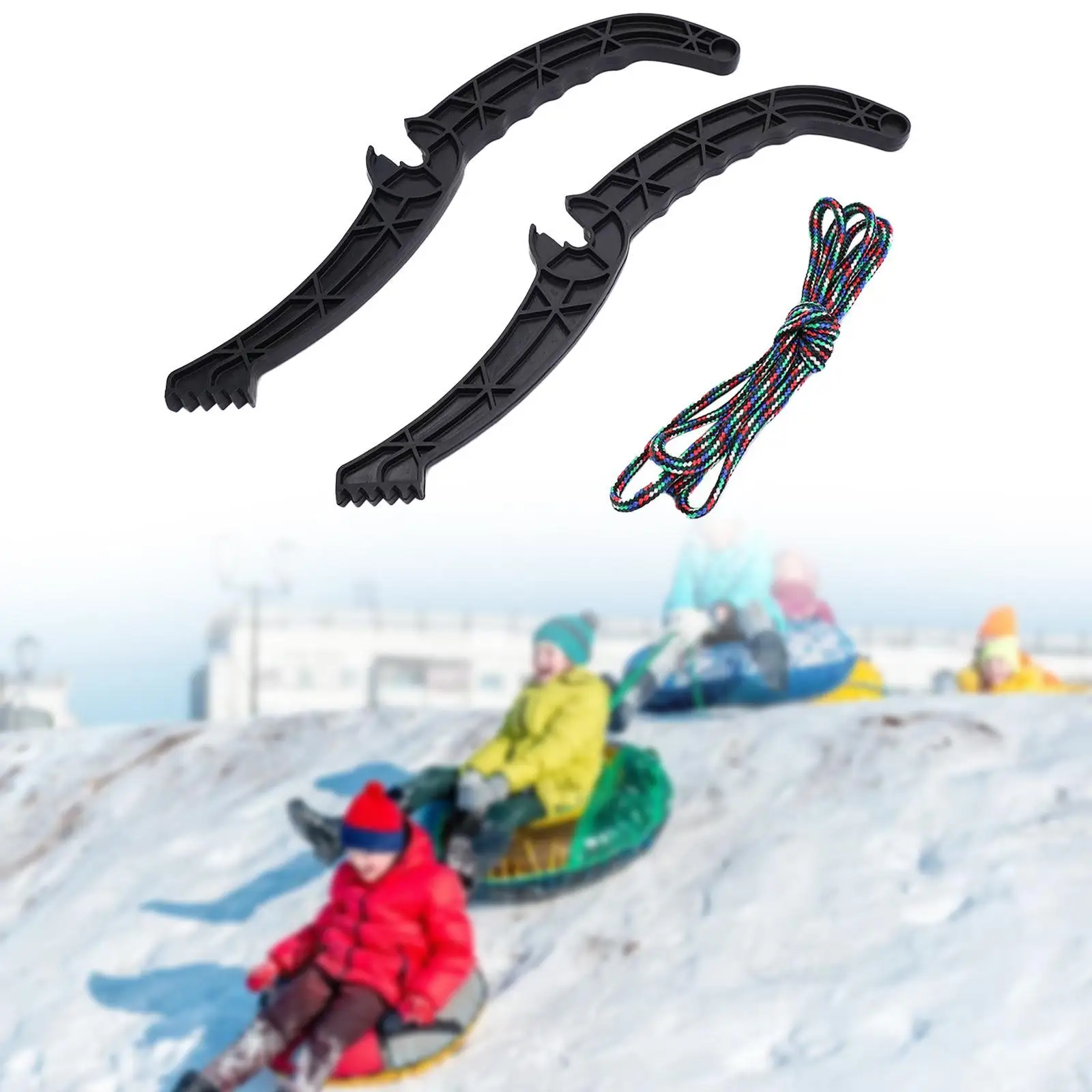 1 Pair Ski Sleds Brake Pads Non Slip for Grass Slide Outdoor Sports Sledding
